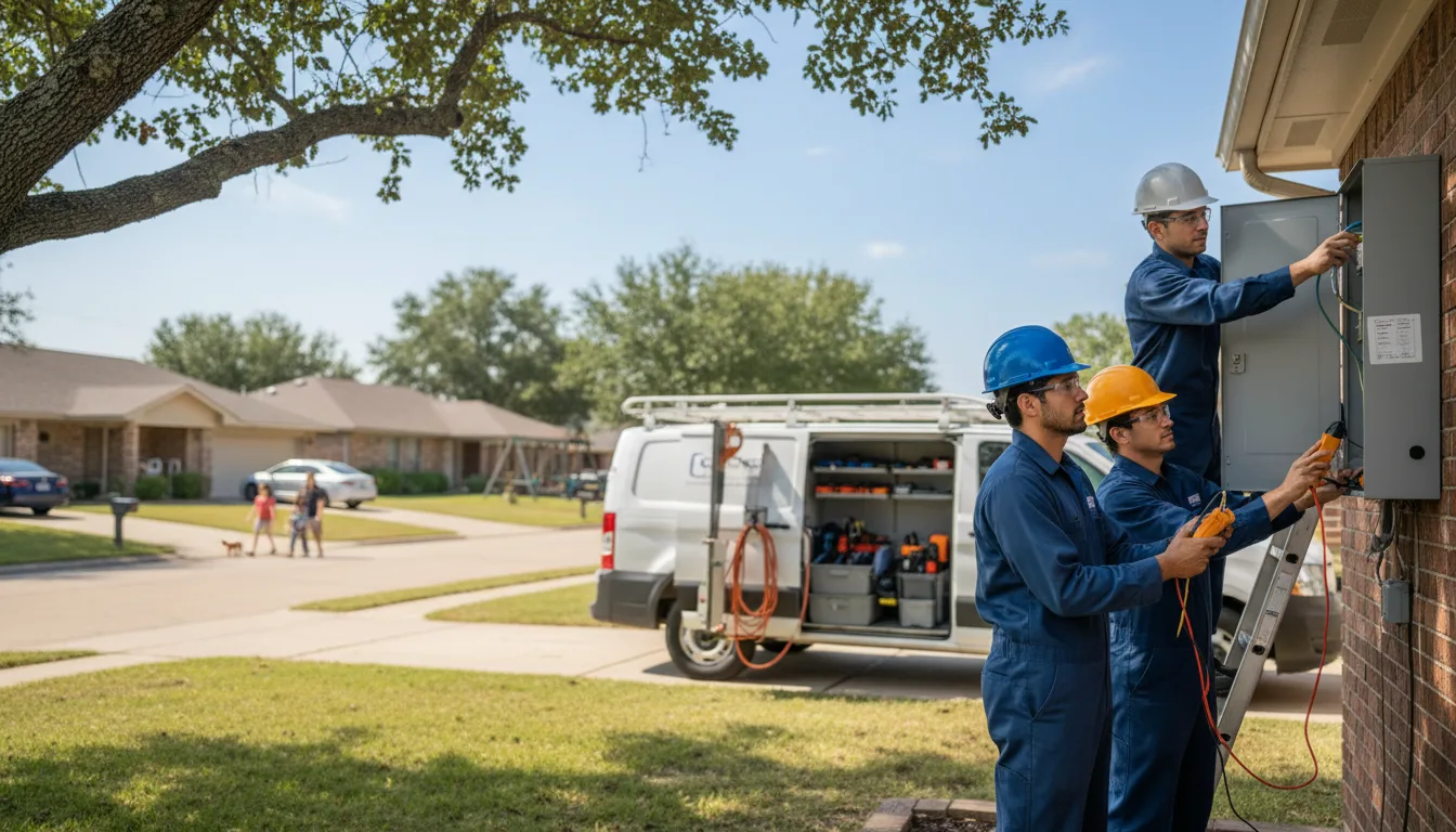 Certified electrician providing emergency electrical services in Edgewood, TX